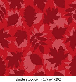 Autumn leaves background seamless pattern for Background and Wallpaper. Perfect for wallpaper, gift paper, pattern fills, web page background, autumn greeting cards. Vector illustration 