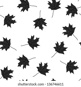 Autumn Leaves Background - Seamless Tile
