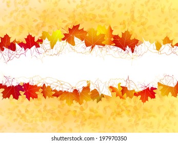 Autumn leaves background with space for text. plus EPS10 vector file