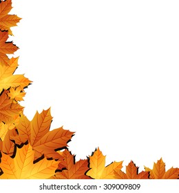 Autumn leaves background with space for text