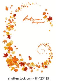 Autumn leaves background with space for text