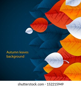 Autumn leaves background with space for your text