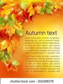 autumn leaves background, text box