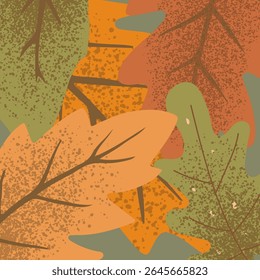 autumn leaves background. Autumn textured vector with colorful abstract leaves. for seasonal promotions, Thanksgiving designs, fall marketing, posters, cards, and seasonal promotions. Vector Template
