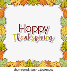 autumn leaves background to thanksgiving celebration