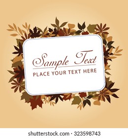 Autumn leaves background vector