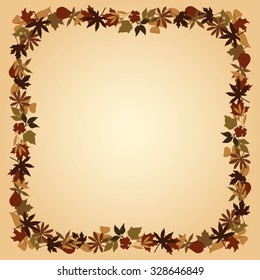 Autumn leaves background vector