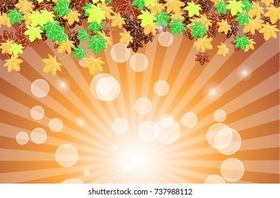 Autumn leaves background vector