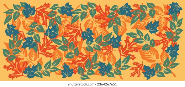 Autumn leaves background. Vector art illustratoin.