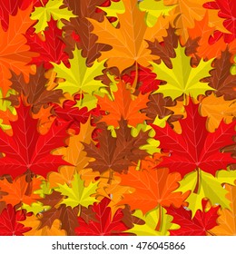 Autumn leaves background. Vector banner