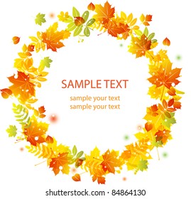 Autumn leaves background. vector banner