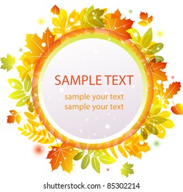 Autumn leaves background. vector banner
