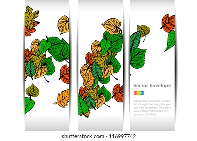 Autumn leaves background vector concept