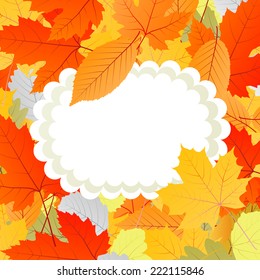 Autumn leaves background vector concept