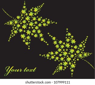Autumn leaves background/ Vector illustration