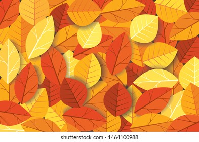 Autumn leaves background vector illustration EPS10