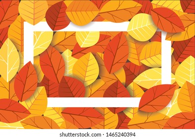 Autumn leaves background vector illustration EPS10