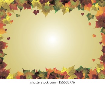 Autumn leaves background. Vector illustration