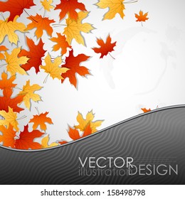 Autumn Leaves Background. Vector Illustration. Eps 10.