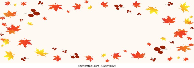 Autumn leaves background vector illustration