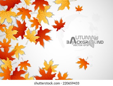 Autumn Leaves Background. Vector Illustration. Eps 10