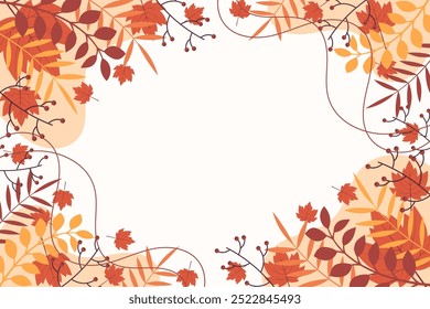 Autumn leaves background vector illustration