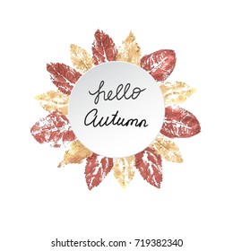 Autumn leaves background. Vector stock.