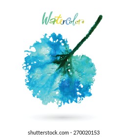 
Autumn leaves background. Watercolor natural leaf made in the original technique. Eco logo, creative work. Isolated object on a white background. Painted by hand.

