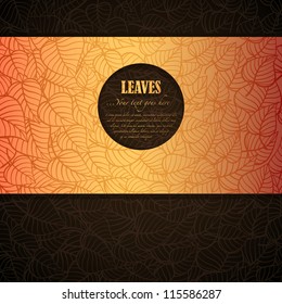 Autumn leaves banner made of fancy paper, vector eps8 illustration