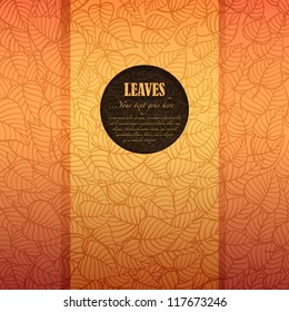 Autumn leaves banner made of fancy paper with space for Your text, vector eps8 illustration