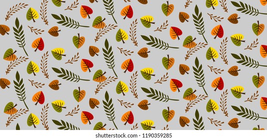 Autumn leaves, beautiful background, vector illustration