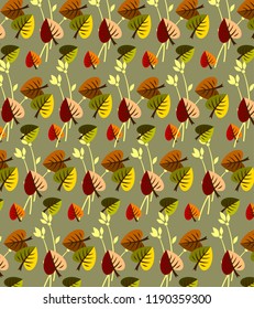 Autumn leaves, beautiful background, vector illustration