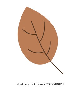 Autumn leaves berries vector illustration in flat style nature harvest 