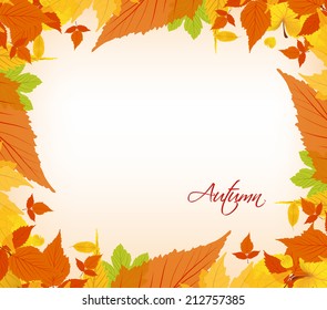Autumn leaves border