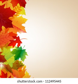 El Otoño Deja La Frontera Con La Ilustración Bokeh Y Vector