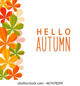 Autumn leaves border for Your design