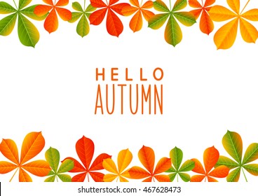 Autumn leaves border for Your design