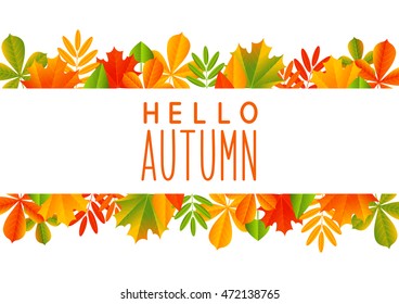 Autumn leaves border for Your design