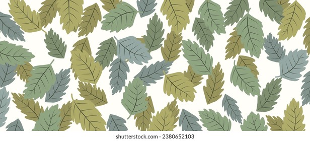 Der Herbst hinterlässt botanischen Hintergrund. Abstrakte Tapete mit einem Zweig Blätter, Blätter in einem erdigen Ton. Handgezeichnete Herbstsaison botanische Illustration für Stoff, Drucke, Deckel, Banner.	
