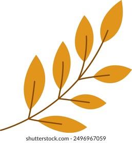 Autumn Leaves Branch Vector Illustration