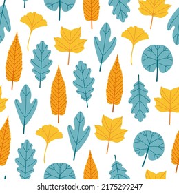 Herbstblätter und Zweige nahtloser Muster-Vektorgrafik