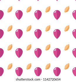 Autumn leaves bright background. Vector illustration. Seamless pattern