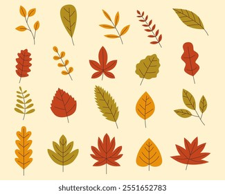 Autumn leaves in bright colors vector