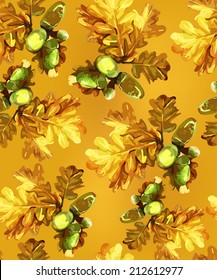 autumn leaves and chestnuts