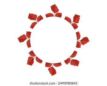 Fondo de marco de círculo de hojas de otoño