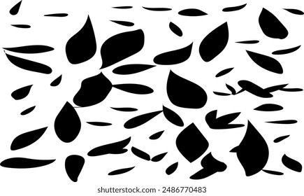 Autumn Leaves collection silhouette vector