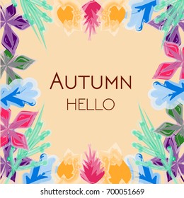 Autumn leaves composition
