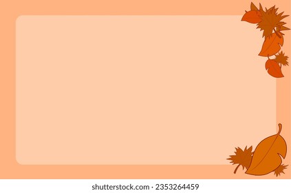 Autumn leaves with copy space for presentation background or advertising background theme.