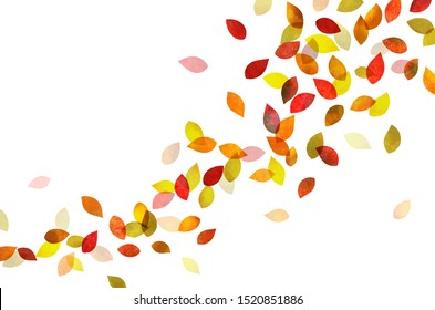 Autumn leaves dancing (watercolor pencil texture)