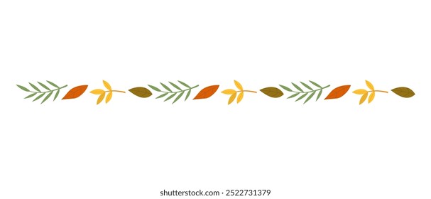 Autumn leaves decorative border template design.